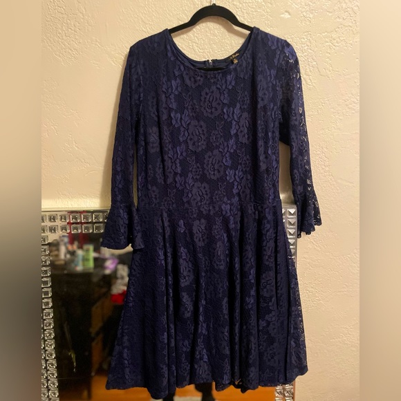 Blue 3/4 sleeve dress by City Studios in Macys. - Picture 1 of 4